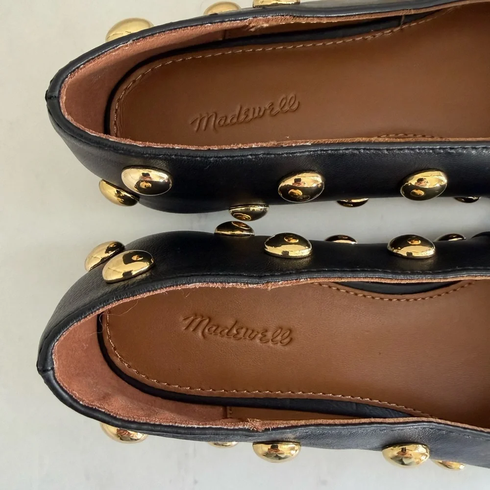 Madewell The Mylie Ballet Flat in Stud Embellished Leather NIB - Picture 5 of 10